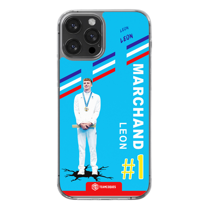 Coque joueur LEON MARCHAND NATATION JO - TEAMCOQUES