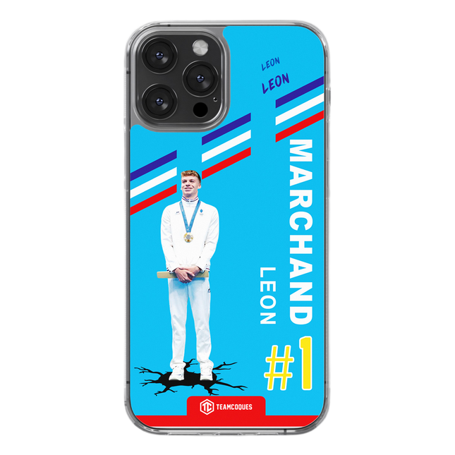 Coque joueur LEON MARCHAND NATATION JO - TEAMCOQUES