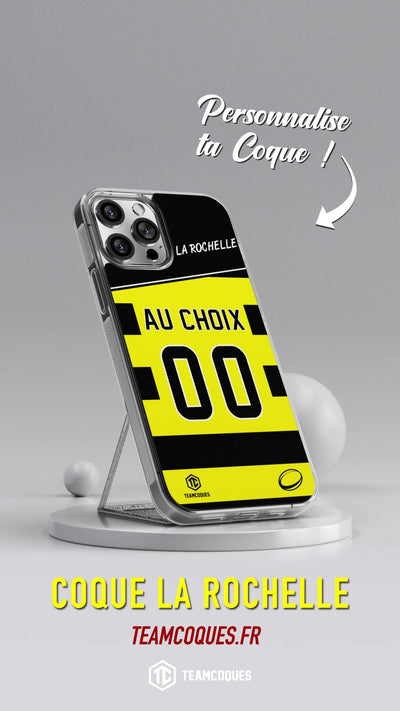 Vidéo Coque rugby LA ROCHELLE personnalisable - TEAMCOQUES