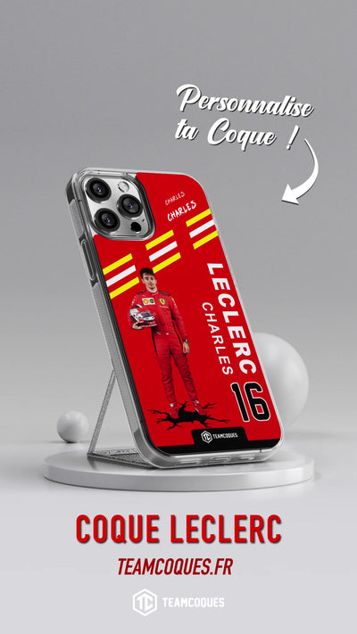 Vidéo Coque joueur CHARLES LECLERC FORMULE 1 F1 - TEAMCOQUES