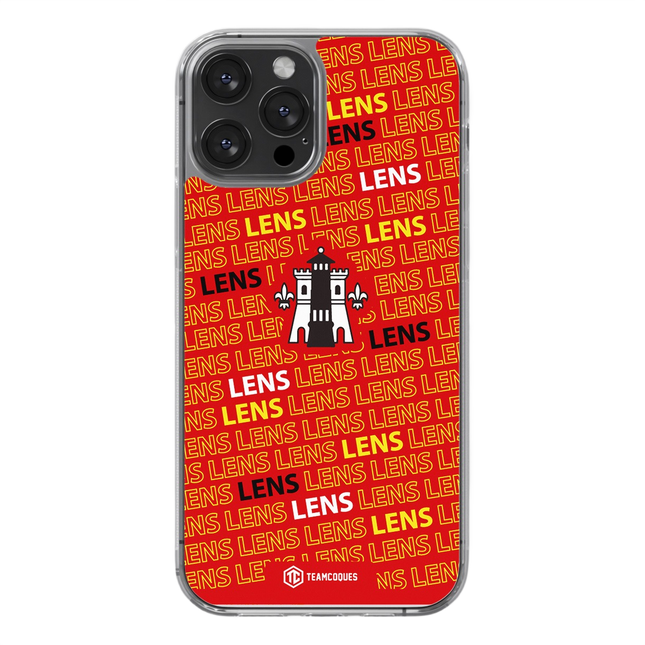 Coque foot LENS RCL texte oblique personnalisable - TEAMCOQUES