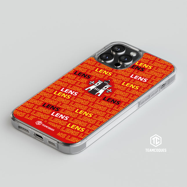 Coque foot LENS RCL texte oblique personnalisable - TEAMCOQUES