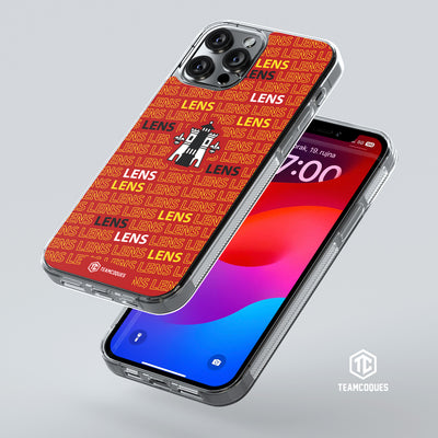 Coque foot LENS RCL texte oblique personnalisable - TEAMCOQUES