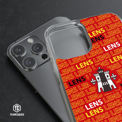 Coque foot LENS RCL texte oblique personnalisable - TEAMCOQUES