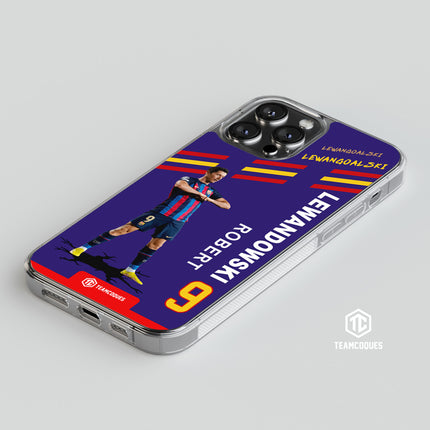 Coque joueur ROBERT LEWANDOWSKI BARCELONE BARÇA - TEAMCOQUES