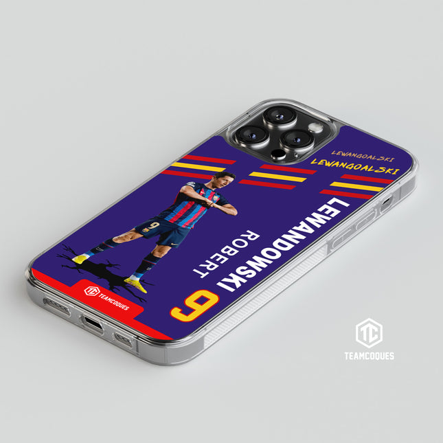 Coque joueur ROBERT LEWANDOWSKI BARCELONE BARÇA - TEAMCOQUES