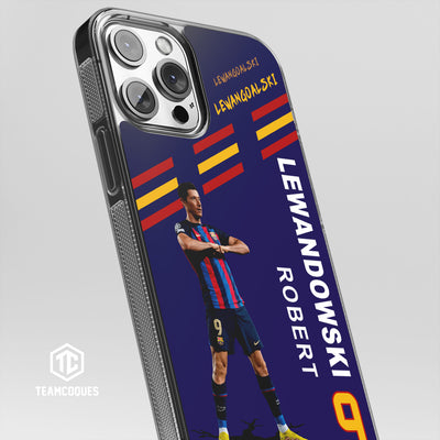 Coque joueur ROBERT LEWANDOWSKI BARCELONE BARÇA - TEAMCOQUES