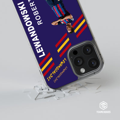 Coque joueur ROBERT LEWANDOWSKI BARCELONE BARÇA - TEAMCOQUES