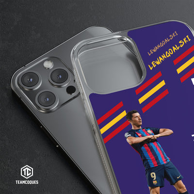 Coque joueur ROBERT LEWANDOWSKI BARCELONE BARÇA - TEAMCOQUES