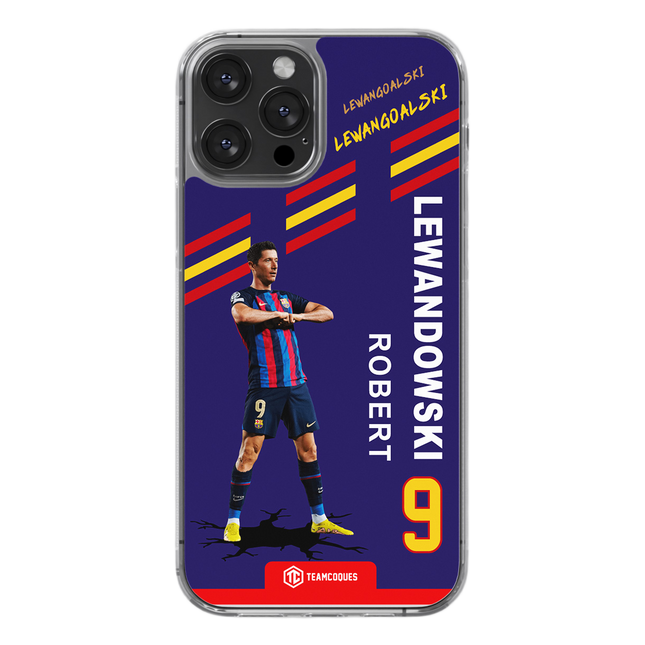 Coque joueur ROBERT LEWANDOWSKI BARCELONE BARÇA - TEAMCOQUES