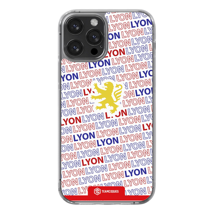 Coque foot LYON OL texte oblique - TEAMCOQUES