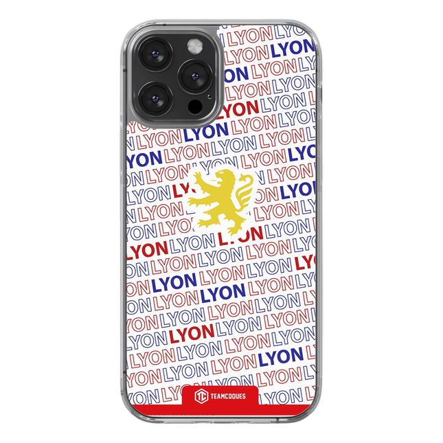 Coque foot LYON OL texte oblique - TEAMCOQUES