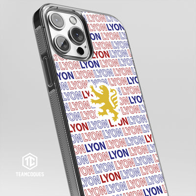 Coque foot LYON OL texte oblique - TEAMCOQUES