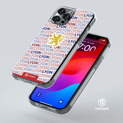 Coque foot LYON OL texte oblique - TEAMCOQUES