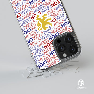 Coque foot LYON OL texte oblique - TEAMCOQUES