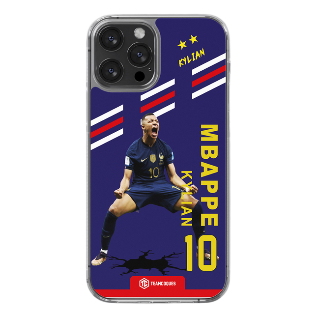 Coque joueur KYLIAN MBAPPE EQUIPE DE FRANCE 2022 FINALE JOIE BUT EXTASE - TEAMCOQUES