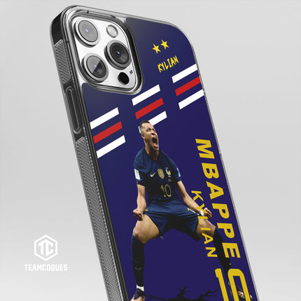 Coque joueur KYLIAN MBAPPE EQUIPE DE FRANCE 2022 FINALE JOIE BUT EXTASE - TEAMCOQUES
