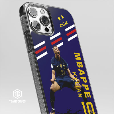 Coque joueur KYLIAN MBAPPE EQUIPE DE FRANCE 2022 FINALE JOIE BUT EXTASE - TEAMCOQUES