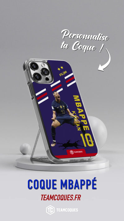 Vidéo Coque joueur KYLIAN MBAPPE EQUIPE DE FRANCE 2022 FINALE JOIE BUT EXTASE - TEAMCOQUES