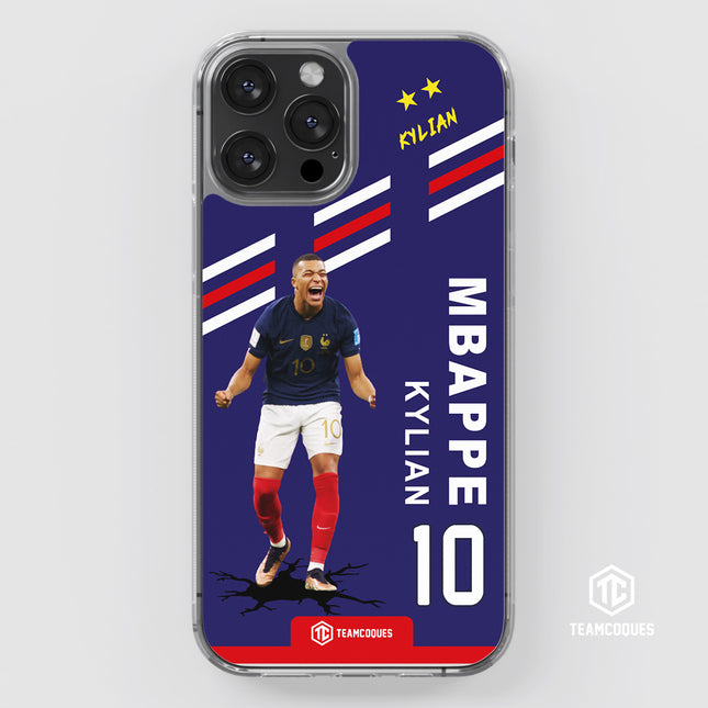 Coque joueur KYLIAN MBAPPE EQUIPE DE FRANCE 2022 RIRE - TEAMCOQUES