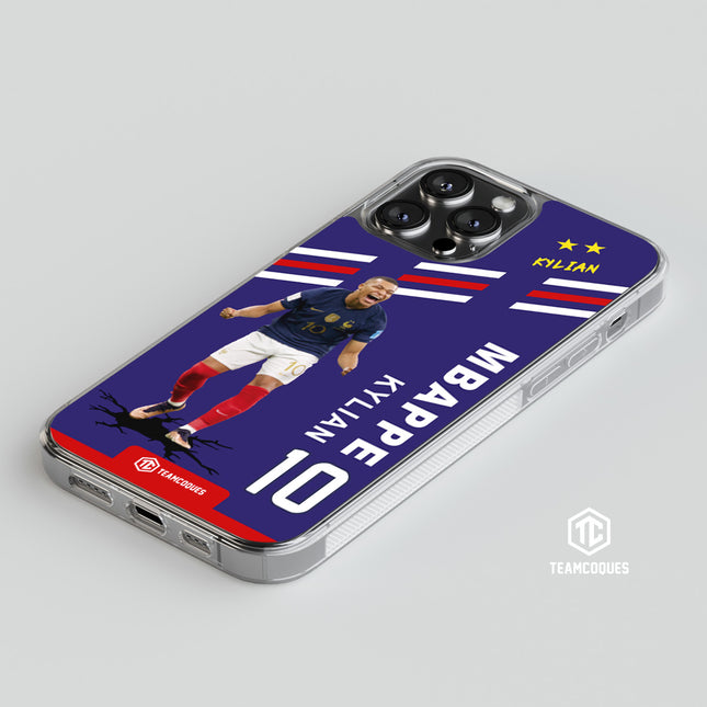 Coque joueur KYLIAN MBAPPE EQUIPE DE FRANCE 2022 RIRE - TEAMCOQUES