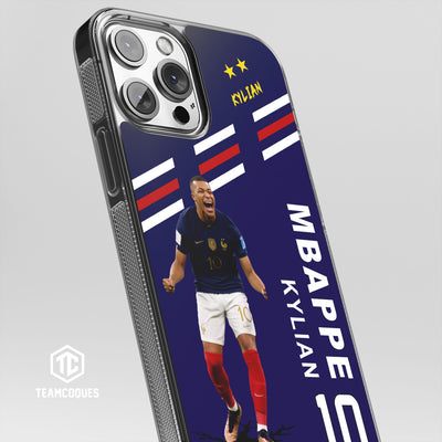Coque joueur KYLIAN MBAPPE EQUIPE DE FRANCE 2022 RIRE - TEAMCOQUES