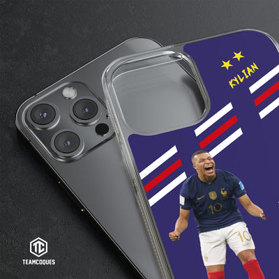 Coque joueur KYLIAN MBAPPE EQUIPE DE FRANCE 2022 RIRE - TEAMCOQUES