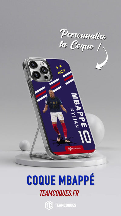 Vidéo Coque joueur KYLIAN MBAPPE EQUIPE DE FRANCE 2022 RIRE - TEAMCOQUES