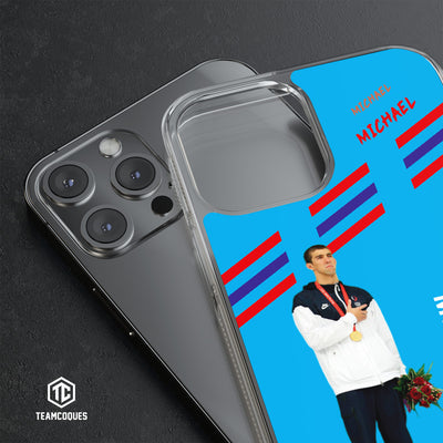 Coque joueur MICHAEL PHELPS NATATION JO - TEAMCOQUES