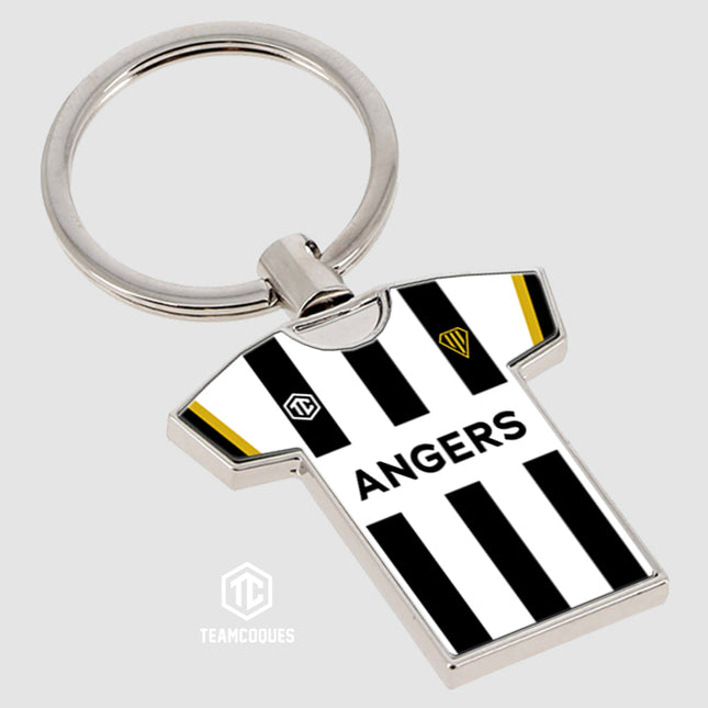 Porte-clés métal maillot foot ANGERS SCO n°1 - TEAMCOQUES