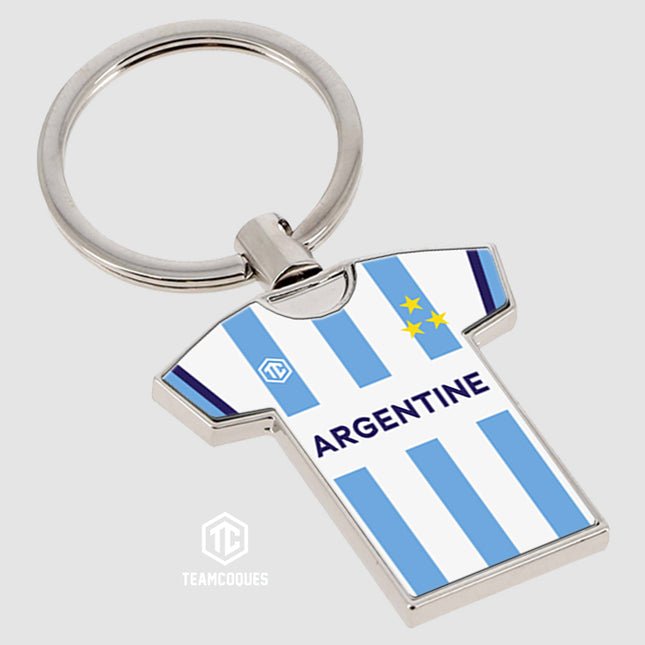 Porte-clés métal maillot foot ARGENTINE n°1 - TEAMCOQUES