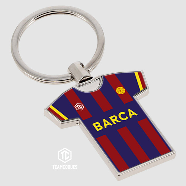 Porte-clés métal maillot foot BARCELONE BARCA n°1 - TEAMCOQUES