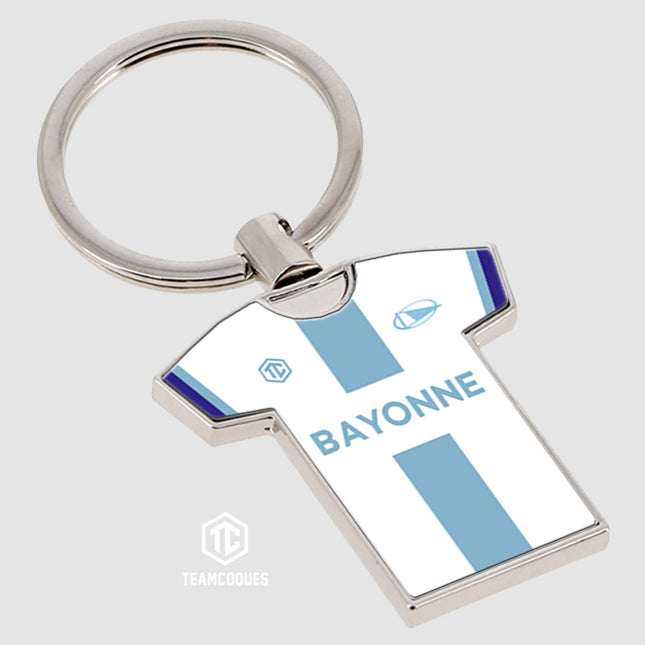 Porte-clés métal maillot rugby BAYONNE n°1 - TEAMCOQUES