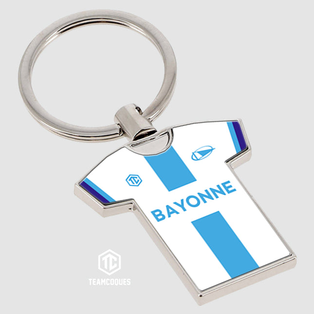 Porte-clés métal maillot rugby BAYONNE n°1 - TEAMCOQUES