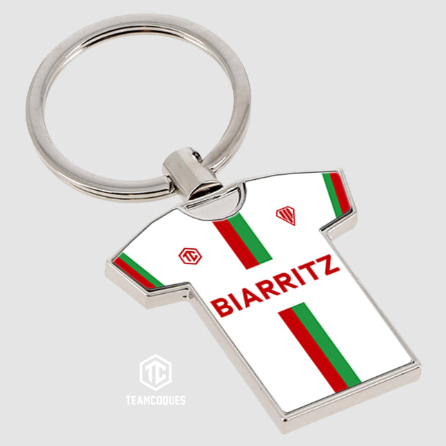 Porte-clés métal maillot rugby BIARRITZ n°1 - TEAMCOQUES