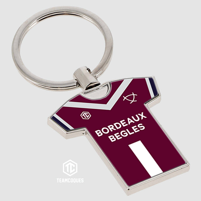 Porte-clés métal maillot rugby BORDEAUX BEGLES n°1 - TEAMCOQUES