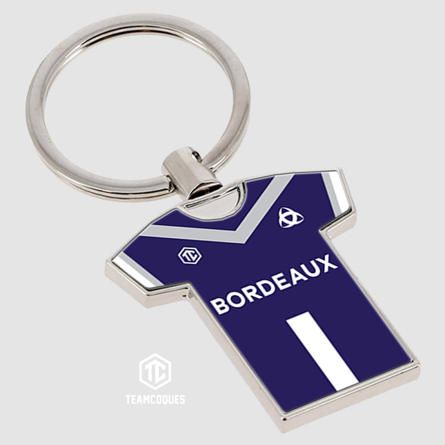Porte-clés métal maillot foot BORDEAUX GIRONDINS n°1 - TEAMCOQUES