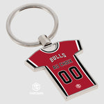 Porte-clés métal maillot basket NBA CHICAGO BULLS personnalisable - TEAMCOQUES