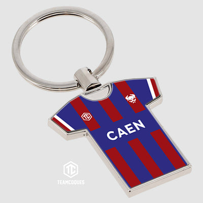 Porte-clés métal maillot foot CAEN n°1 - TEAMCOQUES
