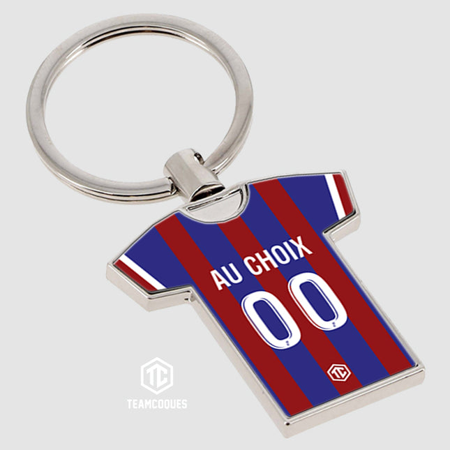 Porte-clés métal maillot foot CAEN n°2 personnalisable - TEAMCOQUES