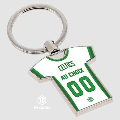 Porte-clés métal maillot basket NBA BOSTON CELTICS personnalisable - TEAMCOQUES