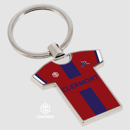 Porte-clés métal maillot foot CLERMONT n°1 - TEAMCOQUES