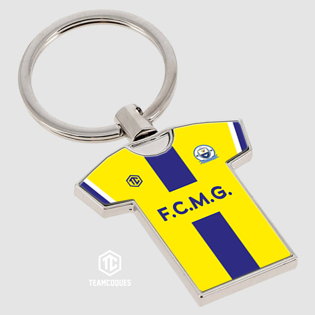 Porte-clés métal maillot foot amateur FCMG MONTS DE GY personnalisable - TEAMCOQUES
