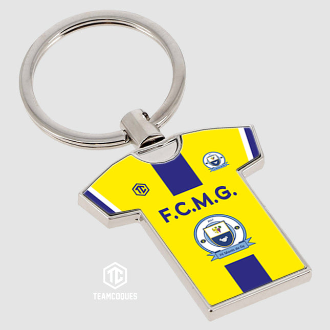 Porte-clés métal maillot foot amateur FCMG MONTS DE GY personnalisable - TEAMCOQUES