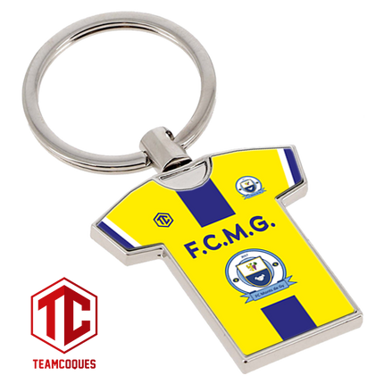 Porte-clés métal maillot foot amateur FCMG MONTS DE GY personnalisable - TEAMCOQUES