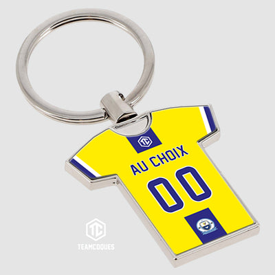 Porte-clés métal maillot foot amateur FCMG MONTS DE GY personnalisable - TEAMCOQUES