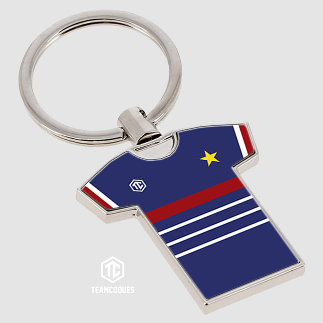 Porte-clés métal maillot foot FRANCE 98 n°1 - TEAMCOQUES