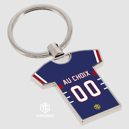 Porte-clés métal maillot foot FRANCE 98 n°2 personnalisable - TEAMCOQUES