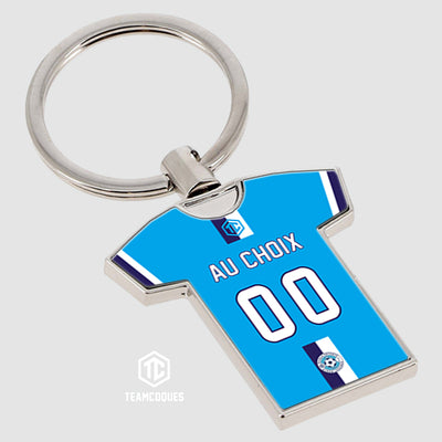 Porte-clés métal maillot foot amateur LA REAL ROYALE ENTENTE ACREN LESSINES personnalisable - TEAMCOQUES