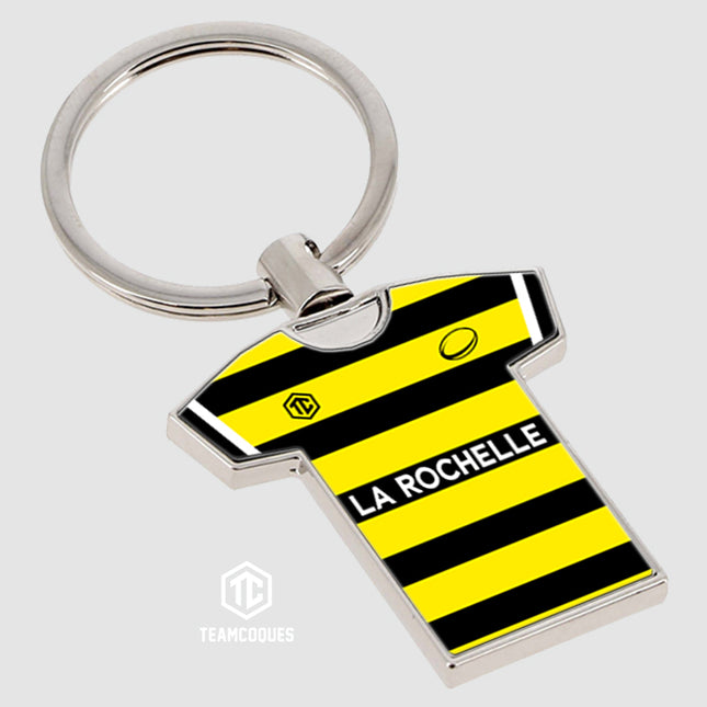 Porte-clés métal maillot rugby LA ROCHELLE n°1 - TEAMCOQUES